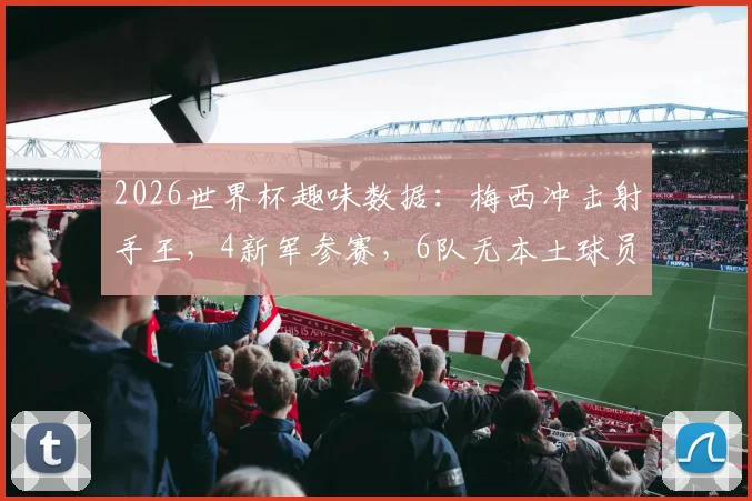 2026世界杯趣味数据：梅西冲击射手王，4新军参赛，6队无本土球员