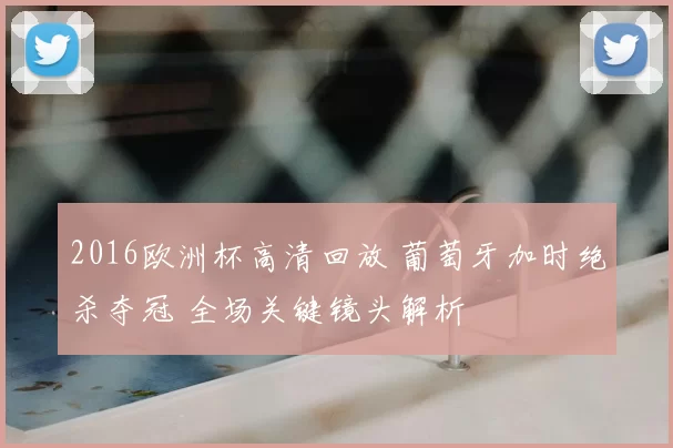 2016欧洲杯高清回放 葡萄牙加时绝杀夺冠 全场关键镜头解析